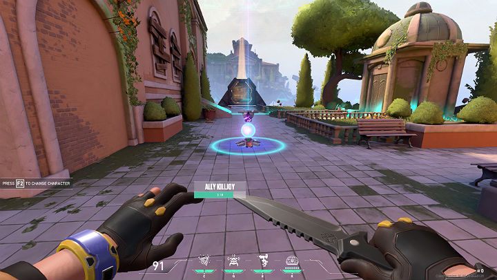 Sygnał emitowany przez umiejętność Blokada ma ogromny zasięg i działa przez ściany - Valorant: Killjoy (Strażnik), postać, umiejętności - Valorant - poradnik do gry