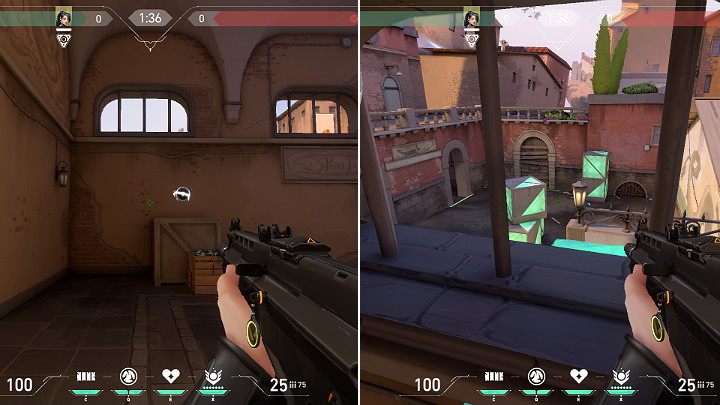 Jeśli grasz Sage i chcesz zaatakować punkt B możesz wykonać szybko zwiad przez okno, ale będziesz musiał do tego wykorzystać ładunek Kuli Bariery - Valorant: Ascent - mapa, callouts dla obrońców i atakujących - Valorant - poradnik do gry