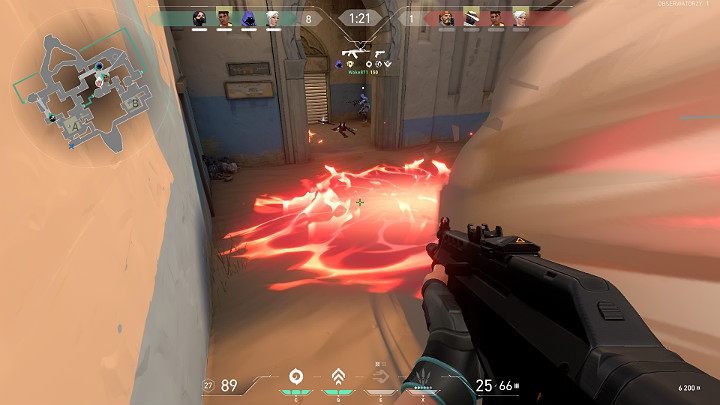 Wszystkie umiejętności AoE (Area of Effect) są niezwykle dobrze widoczne na mapie więc można łatwo ich uniknąć, jeśli oczywiście nie eksplodują tuż pod nogami Twojej postaci - Valorant: Poruszanie się po mapie, porady - Valorant - poradnik do gry
