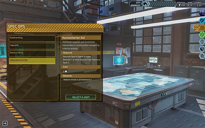 Następny sposób na walkę z niepokojem to wykonanie operacji Humanitarian Aid, która w toku kampanii pojawi się na liście dostępnych zadań w zakładce Spec Ops - XCOM Chimera Squad: Poziom anarchii - jak obniżać? - XCOM Chimera Squad - poradnik do gry