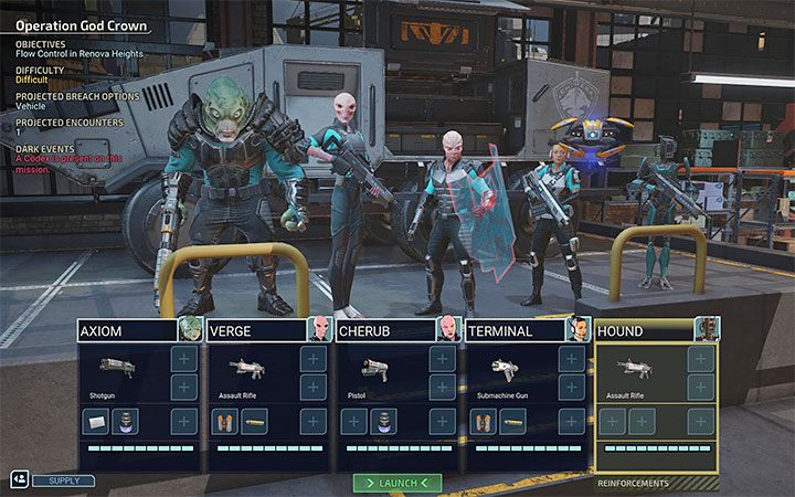 Do każdej misji musisz wybrać czterech bohaterów spośród dostępnych aktualnie grywalnych postaci - XCOM Chimera Squad: Turowy system walki - XCOM Chimera Squad - poradnik do gry
