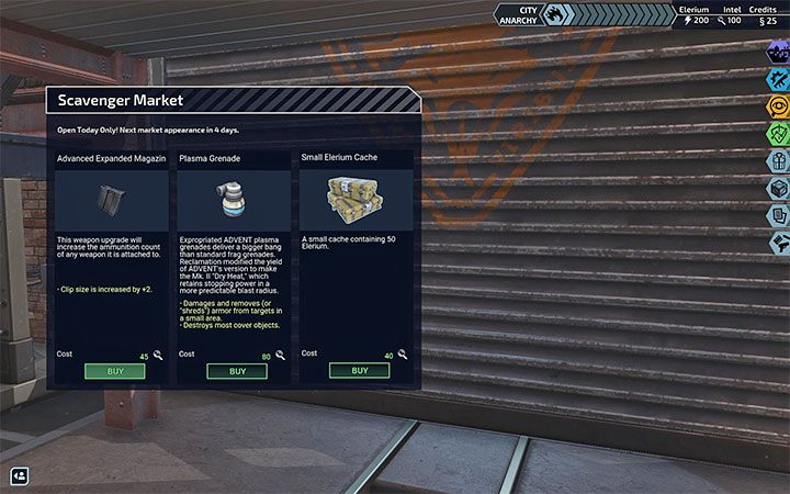 6) Targ - Scavenger Market - Surowce mogą znajdować się wśród unikalnych towarów oferowanych na targu - XCOM Chimera Squad: Surowce - jakie zastosowania? - XCOM Chimera Squad - poradnik do gry