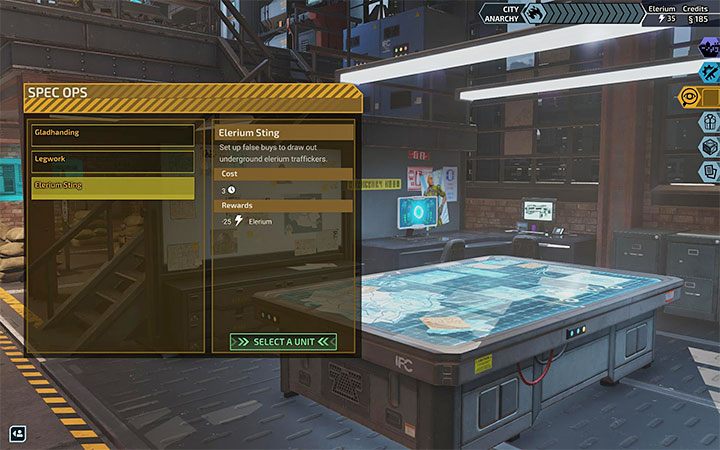 Do wykonania każdej misji potrzebnych jest 4 członków drużyny - XCOM Chimera Squad: Ekran miasta - porady - XCOM Chimera Squad - poradnik do gry