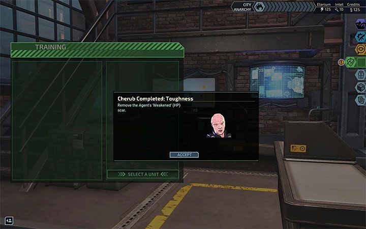 Po tym jak upłynie określona liczba dni powróć do zakładki Training - XCOM Chimera Squad: Blizna - jak się pozbyć? - XCOM Chimera Squad - poradnik do gry
