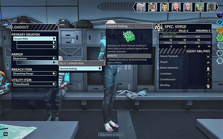 Bardzo przydatne jest przede wszystkim ulepszenie pancerza Hazmat Sealing - jest ono w stanie całkowicie chronić danego bohatera przed negatywnymi efektami statusów środowiskowych, a więc przede wszystkim przed truciznami, kwasami i ogniem - XCOM Chimera Squad: Statusy postaci - pozytywne, negatywne - XCOM Chimera Squad - poradnik do gry