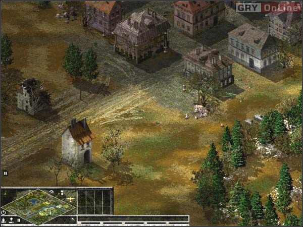 Gdy tereny wokół miasta zostaną zabezpieczone, można już wkraczać pomiędzy budynki - Misja 4 | Kampania niemiecka | Sudden Strike 2 - Sudden Strike 2 - poradnik do gry