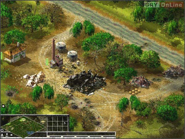 Ciężarówki odprowadzić na miejsce startowe, podczepić do nich działa (można zabrać z miasta również działa niemieckie, które nie będą próżnować przy zdobywaniu zabudowań C ) i ruszyć nimi za chwilę na północ - Misja 1 | Kampania brytyjska | Sudden Strike 2 - Sudden Strike 2 - poradnik do gry