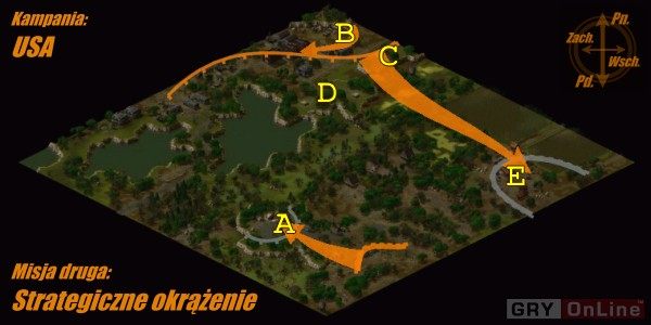 Wejścia do tunelu A bronią żołnierze skryci w kościele - Misja 2 | Kampania amerykańska | Sudden Strike 2 - Sudden Strike 2 - poradnik do gry