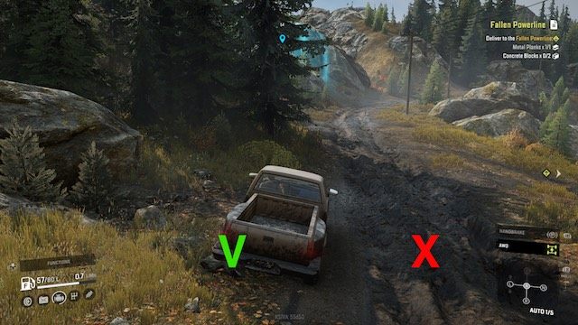 Błotne koleiny to pułapka dla opon szosowych. Lepiej jechać bokiem. - SnowRunner: Porady na start - SnowRunner - poradnik do gry