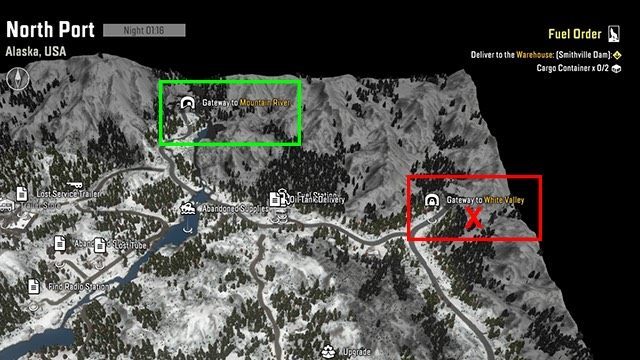 Brama na północnym wschodzie do Białej doliny (White Valley) jest zablokowana od drugiej strony - SnowRunner: Alaska - jak odblokować wszystkie regiony? - SnowRunner - poradnik do gry