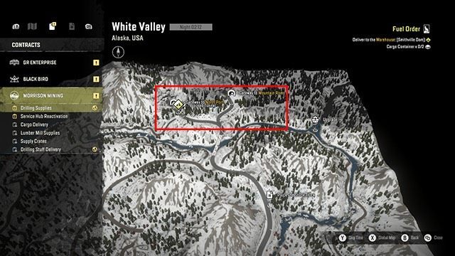 W Białej dolinie (White Valley), tuż obok tunelu, którym wjechałeś znajdziesz przejazd skrótem z powrotem do Północnego portu (Northern Port) - SnowRunner: Alaska - jak odblokować wszystkie regiony? - SnowRunner - poradnik do gry