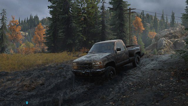 To jeszcze całkiem łatwa trasa w grze SnowRunner. - SnowRunner - poradnik do gry