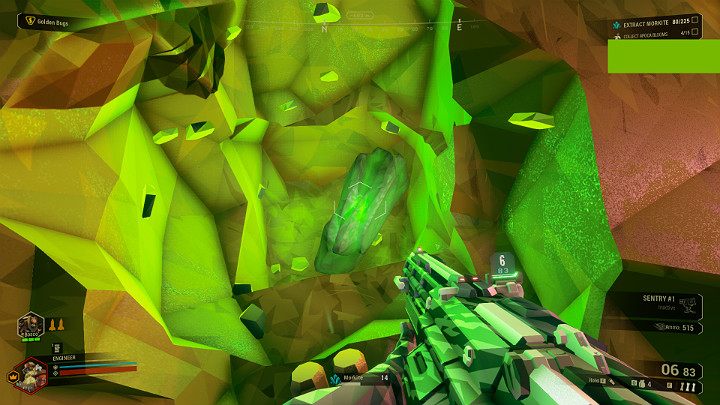 Jadiz to rzadki materiał rzemieślniczy wykorzystywany do ulepszania wyposażenia - Deep Rock Galactic: Jadiz - minerał, zasób - Deep Rock Galactic - poradnik do gry