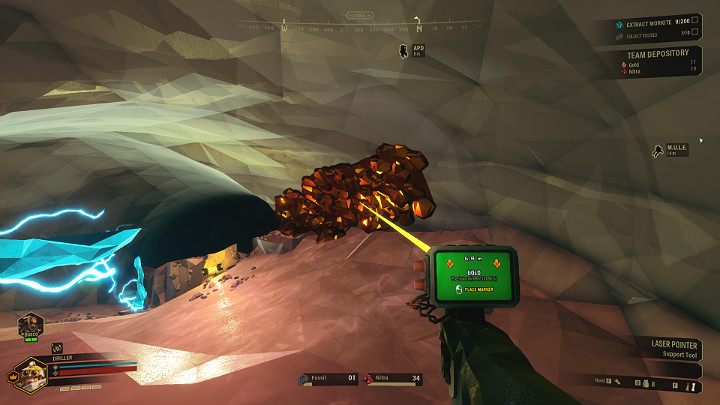 Pomimo tego, że Bosco sam czasem decyduje o tym co chce robić to każde polecenie wydane mu przez Gracza anuluje poprzednie i zostaje natychmiast wykonane - Deep Rock Galactic: APD-B317 (Bosco), umiejętności, modyfikacje - Deep Rock Galactic - poradnik do gry