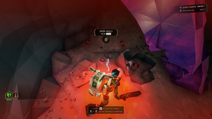 Gdy Gracz zostanie powalony Bosco przerwie każdą wykonywaną akcję i rzuci się na pomoc - Deep Rock Galactic: APD-B317 (Bosco), umiejętności, modyfikacje - Deep Rock Galactic - poradnik do gry