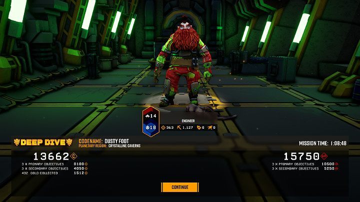 Dopiero po zakończeniu wszystkich trzech etapów Deep Dive drużyna otrzymuje łączną pulę kredytów i punktów doświadczenia, jaką udało jej się zdobyć w trakcie wykonywania tego złożonego zadania - Deep Rock Galactic: Deep Dives - rodzaje, zasady, nagrody, poziomy trudności - Deep Rock Galactic - poradnik do gry