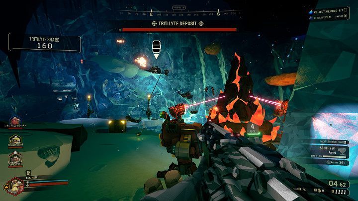 W pierwszej kolejności należy odnaleźć urządzenie Bomb Dispenser oznaczone czarną beczką z białą obwódką - Deep Rock Galactic: Machine Events - jak aktywować i ukończyć? Nagrody - Deep Rock Galactic - poradnik do gry
