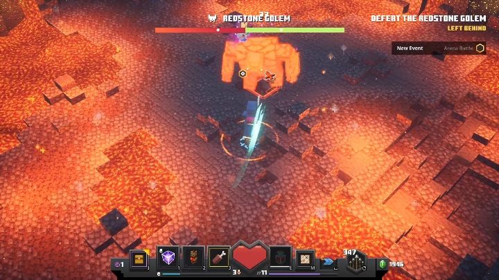 Pod koniec przechodzenia mapy na Twojej drodze pojawi się Arcyzłośnik, który przywoła kolejnego bossa - Minecraft Dungeons: Redstone Golem, boss - jak pokonać? Opis walki - Minecraft Dungeons - poradnik do gry