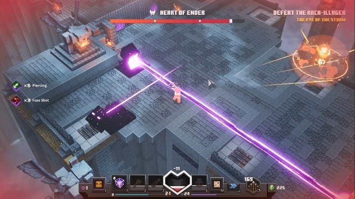 Przedostatnim atakiem bossa jest stawianie laserowych wieżyczek, w różnych częściach mapy - Minecraft Dungeons: Arch-Illager, boss - jak pokonać? Opis walki - Minecraft Dungeons - poradnik do gry