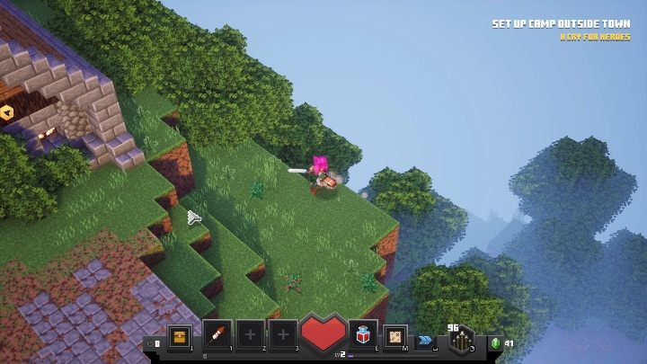 Jeśli wypadniesz z mapy bądź wpadniesz do dziury, np - Minecraft Dungeons: Mapa - wypadnięcie za krawędź - Minecraft Dungeons - poradnik do gry