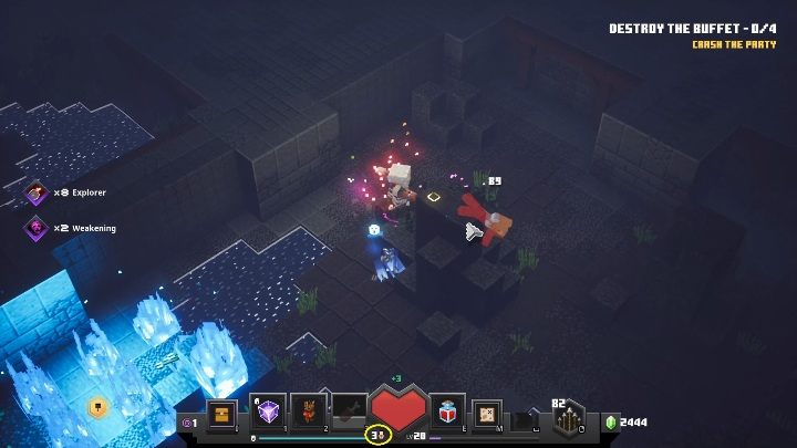 Na każdej mapie masz dostępne 3 życia - Minecraft Dungeons: Mapa - wypadnięcie za krawędź - Minecraft Dungeons - poradnik do gry