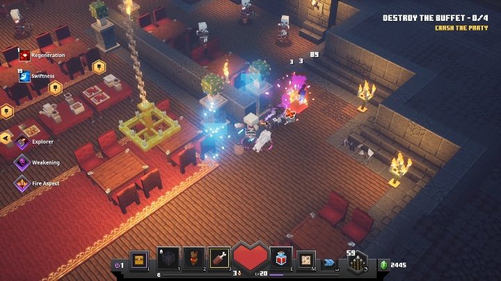 Proces regeneracji zdrowia nie jest natychmiastowy, Twoje punkty HP stabilnie rosną wraz z upływem czasu - Minecraft Dungeons: Jedzenie - zdobywanie, działanie - Minecraft Dungeons - poradnik do gry