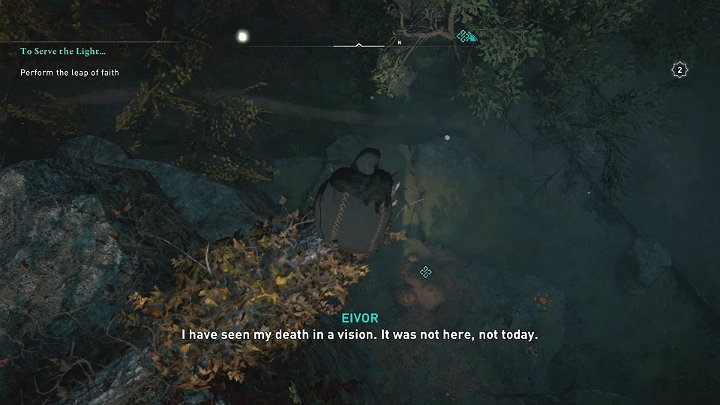 Hytham doprowadzi Cię do miejsca w którym będziesz mógł wykonać Skok Wiary (Leap of Faith) - Assassins Creed Valhalla: By służyć światłości/To Serve the Light - solucja - Assassins Creed Valhalla - poradnik do gry