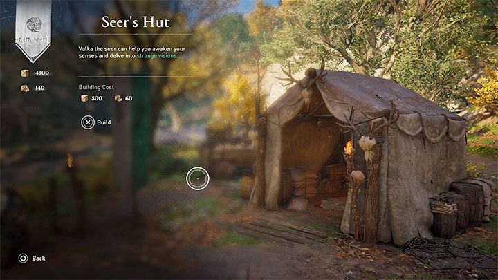 Nie możesz niestety od razu skorzystać z pomocy Valki, gdyż najpierw musisz wybudować chatkę wyroczni - Seers Hut - Assassins Creed Valhalla: Jak się dostać do Asgard? - Assassins Creed Valhalla - poradnik do gry