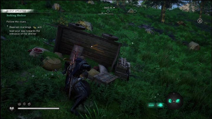 Do schroniska będą prowadzić Was specjalne znaki ustawione przez krasnoludy - AC Valhalla Świt Ragnaroku: W poszukiwaniu schronienia (Seeking Shelter)- solucja, opis przejścia - Assassins Creed Valhalla - poradnik do gry
