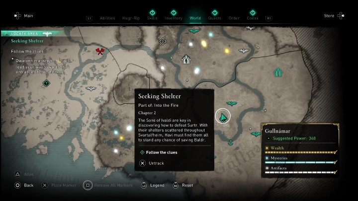 Zaraz po zakończeniu misji główniej Dar dla boga dostaniecie zadanie W poszukiwaniu schronienia - AC Valhalla Świt Ragnaroku: Kryształowa jaskinia (Crystal Cave) - solucja, opis przejścia - Assassins Creed Valhalla - poradnik do gry