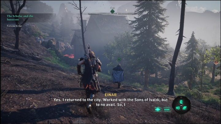Po rozmowie z mężczyzną wbiegnijcie z nim na wrogi teren - AC Valhalla Świt Ragnaroku: Uczony i kamień słoneczny (The Scholar and the Sunstone) - solucja, opis przejścia - Assassins Creed Valhalla - poradnik do gry