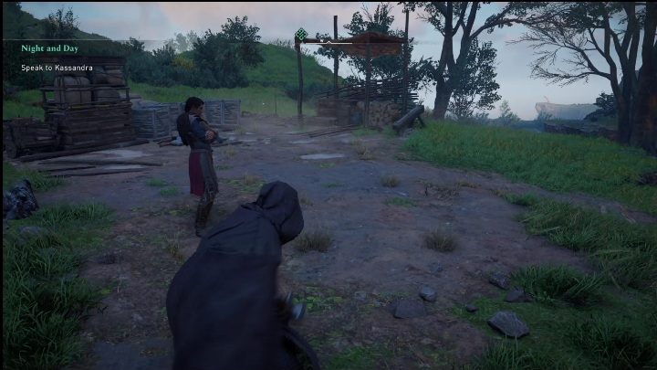 Na miejscu odbędzie się krótka rozmowa między postaciami - AC Valhalla Crossover Stories: Noc i dzień - solucja - Assassins Creed Valhalla - poradnik do gry