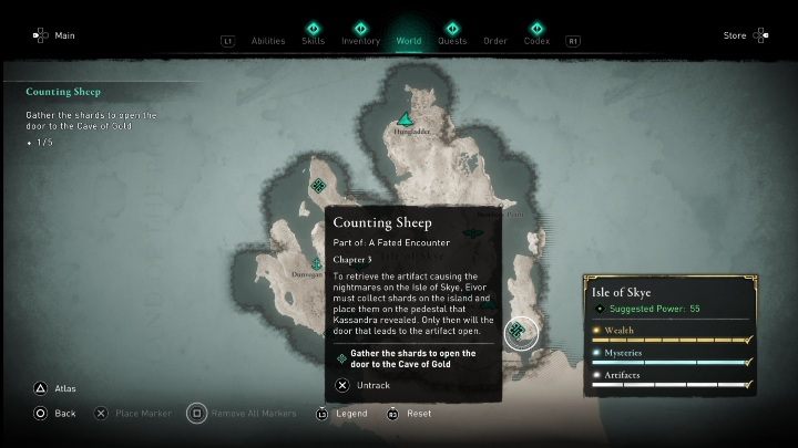 Lokalizacja: Inverarish, południowo wschodnia część wyspy - AC Valhalla Crossover Stories: Licząc barany - wszystkie odłamki, solucja - Assassins Creed Valhalla - poradnik do gry