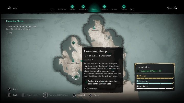 Lokalizacja: południowa część wyspy, pod Dun Ardteck - AC Valhalla Crossover Stories: Licząc barany - wszystkie odłamki, solucja - Assassins Creed Valhalla - poradnik do gry