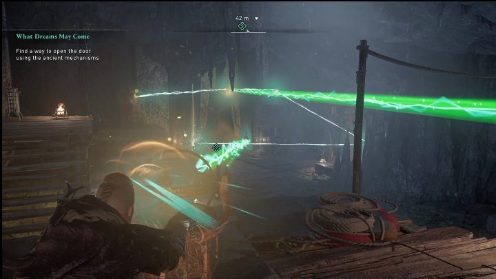 Ostatnie co musicie zrobić to nakierować promień tak, aby dotarł do drzwi - AC Valhalla Crossover Stories: Jakie sny nas czekają - solucja - Assassins Creed Valhalla - poradnik do gry