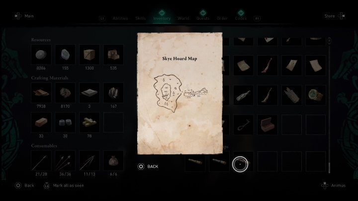 Schemat znajdziecie na wyspie, w jej południowej części - AC Valhalla Crossover Stories: Mapa ukrycia skarbu - Isle of Skye, lokacja - Assassins Creed Valhalla - poradnik do gry