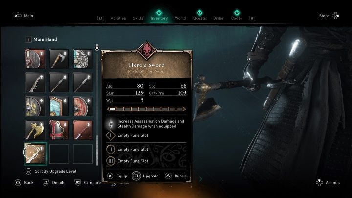 Po otworzeniu skrzyni otrzymacie Bohaterski miecz - AC Valhalla Crossover Stories: Wyposażenie - Isle of Skye, wszystkie lokacje - Assassins Creed Valhalla - poradnik do gry