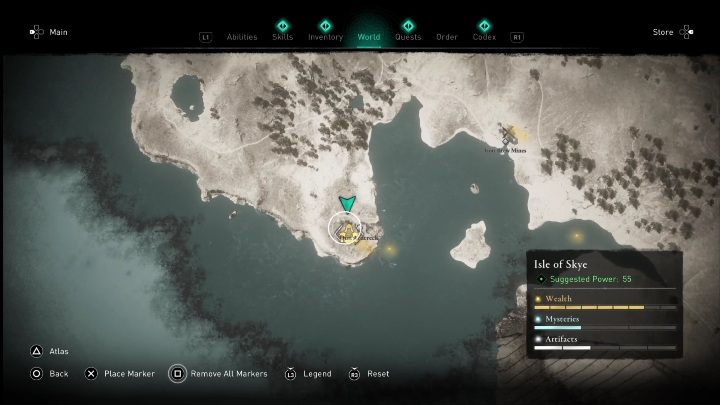 Ta skrzynia schowana jest w Dun Ardteck, to lokacja na południowo wschodnim zachodzie wyspy - AC Valhalla Crossover Stories: Wyposażenie - Isle of Skye, wszystkie lokacje - Assassins Creed Valhalla - poradnik do gry