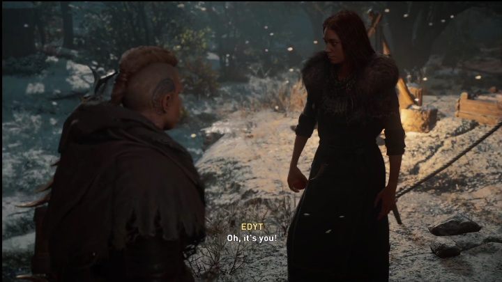 Kobieta, która pojawiła się w waszym obozie, ma na imię Edyt - AC Valhalla Crossover Stories: Niespokojny sen - solucja - Assassins Creed Valhalla - poradnik do gry