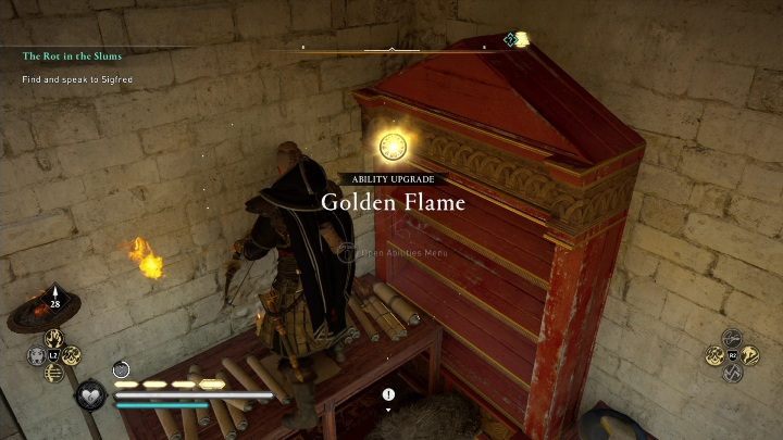 Aby dostać się do zdolności musicie po prostu wejść na wieżę i przesunąć kilka półek - AC Valhalla Oblężenie Paryża: Uczone księgi (zdolności), Amienois - sekrety - Assassins Creed Valhalla - poradnik do gry