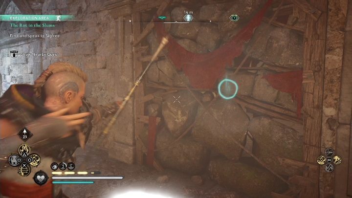 Waszym zadaniem jest zniszczenie zagruzowanej ściany - AC Valhalla Oblężenie Paryża: Rzymskie wykopaliska, Amienois - sekrety, lokacje - Assassins Creed Valhalla - poradnik do gry