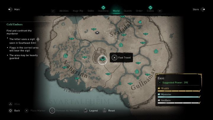 Po zbadaniu wszystkich śladów czas przenieść się do Eitri - AC Valhalla Świt Ragnaroku: Zimny żar (Cold Embers) - solucja, opis przejścia - Assassins Creed Valhalla - poradnik do gry