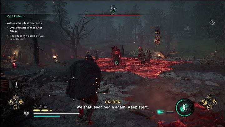 Kolejnym zadaniem jest użycie mocy Muselheimu, tylko dzięki niej przeciwnicy Was nie rozpoznają - AC Valhalla Świt Ragnaroku: Zimny żar (Cold Embers) - solucja, opis przejścia - Assassins Creed Valhalla - poradnik do gry