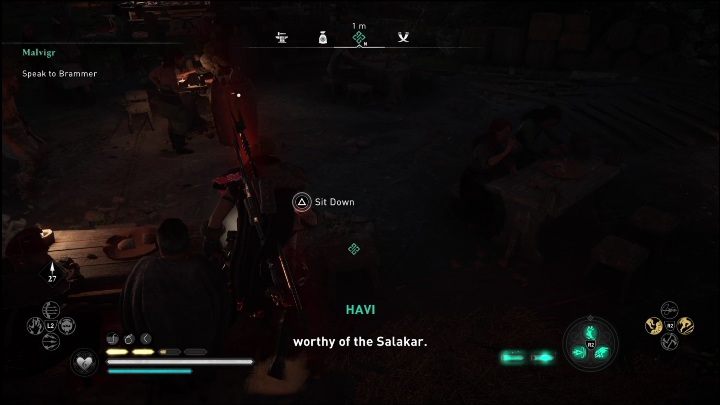 Przy stole siedzą dwa krasnoludy, które poznaliście w trakcie misji Koniec świata - AC Valhalla Świt Ragnaroku: Malvigr - solucja, opis przejścia - Assassins Creed Valhalla - poradnik do gry