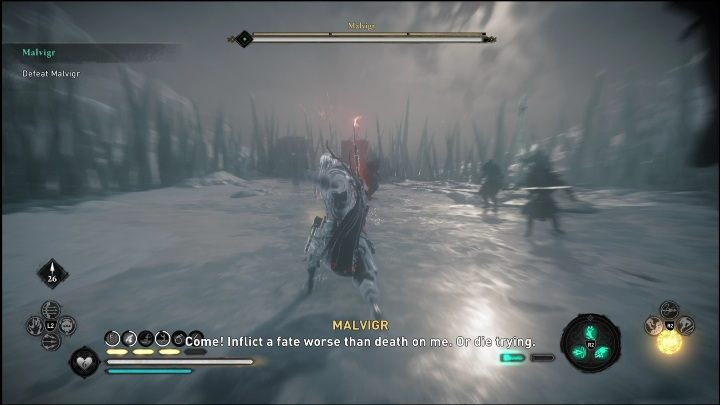 Malvigr pojawi się na arenie wraz z kilkoma przeciwnikami - AC Valhalla Świt Ragnaroku: Malvigr - solucja, opis przejścia - Assassins Creed Valhalla - poradnik do gry