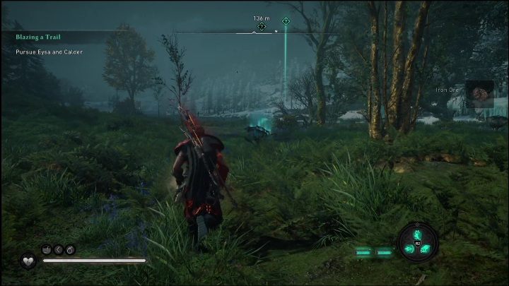 Po zbadaniu wszystkich śladów w okolicy pojawi się kolejny punkt na mapie - AC Valhalla Świt Ragnaroku: Wypalanie ścieżki (Blazing a Trail) - opis przejścia - Assassins Creed Valhalla - poradnik do gry