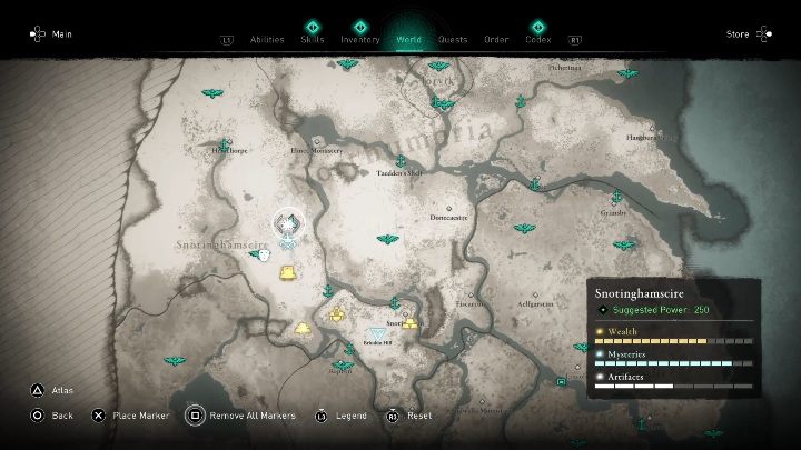 Lokacja przeklętego miejsca: na północ od Thynghowe - Assassins Creed Valhalla: Przeklęty symbol - Snotinghamscire, sekrety, lokacje - Assassins Creed Valhalla - poradnik do gry