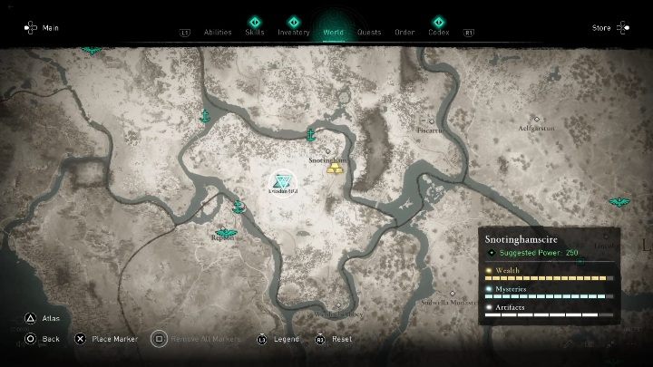 Lokalizacja: Anomalia Animusa znajdziesz w północnej części regionu, na granicy z Jorvikiem - Assassins Creed Valhalla: Anomalie Animusa - Snotinghamscire, sekrety, lokacje - Assassins Creed Valhalla - poradnik do gry