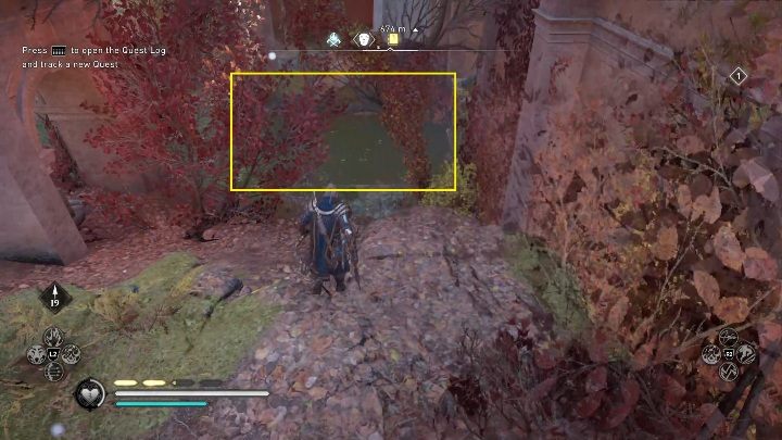 Aby dostać się do maski musisz zanurkować w wodzie, pomiędzy murami - Assassins Creed Valhalla: Rzymski artefakt - Snotinghamscire, sekrety, lokacje - Assassins Creed Valhalla - poradnik do gry