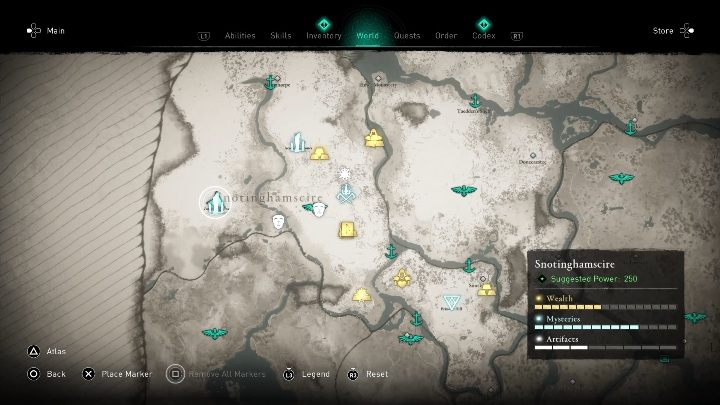 Głazy znajdziesz w południowo zachodniej części lokacji - Assassins Creed Valhalla: Głazy - Snotinghamscire, sekrety, lokacje - Assassins Creed Valhalla - poradnik do gry